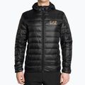 Férfi dzseki EA7 Emporio Armani Train Core ID Down Light Hoodie black/gold logo