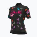 Női kerékpáros mez Alé Maglia Donna MC Butterfly fekete L21169401