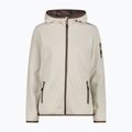 Női trekking pulóver CMP 34H6376 Fix Hood cream/off white