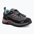 Gyermek túracipők CMP Rigel 2.0 Low Waterproof grey/acquarius/pink fluo