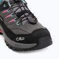 Gyermek túracipők CMP Rigel 2.0 Low Waterproof grey/acquarius/pink fluo 7
