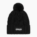 Oakley Harper Pom Beanie fekete/fehér logós téli sapka