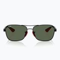 Napszemüveg Ray-Ban Rb8336M Scuderia matt black/dark green 6