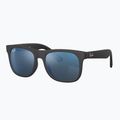 Gyerek napszemüveg Ray-Ban Justin matt rubber black/blue mirror 3