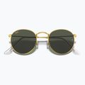 Napszemüveg Ray-Ban Round Metal gold/green g-15 3