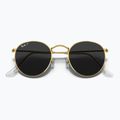 Napszemüveg Ray-Ban Round Metal gold/black polarized 3