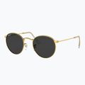 Napszemüveg Ray-Ban Round Metal gold/black polarized 4