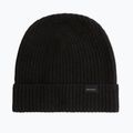 Férfi téli sapka Woolrich Knitted Ribbed Beanie black