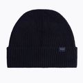 Férfi téli sapka Woolrich Knitted Ribbed Beanie melton blue