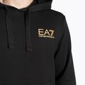 Férfi pulóver EA7 Emporio Armani Train Logo Series Hoodie Extended Logo Coft black/gold logo 3