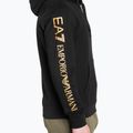 Férfi pulóver EA7 Emporio Armani Train Logo Series Hoodie Extended Logo Coft black/gold logo 4
