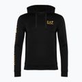 Férfi pulóver EA7 Emporio Armani Train Logo Series Hoodie Extended Logo Coft black/gold logo 5