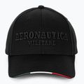 Férfi baseballsapka Aeronautica Militare Basic With Metal Eagle jet black 2