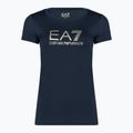 Női póló EA7 Emporio Armani Train Shiny navy blue/logo light gold