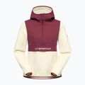 Női kapucnis pulóver La Sportiva Guidance Sherpa Hoody Chalk/Redwood 3