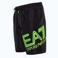 Férfi fürdősort EA7 Emporio Armani Water Sport Logo Bermuda nero/fluo lime 3