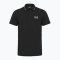 Férfi EA7 Emporio Armani Core Identity Piqué póló ing fekete