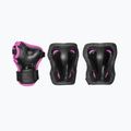 Gyerek görkorcsolya védőfelszereléssel Rollerblade Microblade Combo Jr black/pink 7