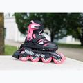 Gyerek görkorcsolya védőfelszereléssel Rollerblade Microblade Combo Jr black/pink 8