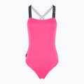 EA7 Emporio Armani Logo Tape One Piece fürdőruha neon rózsaszínű