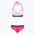 Női kétrészes fürdőruha EA7 Emporio Armani Logo Tape Bikini Triangle neon rózsaszín 2