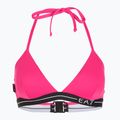 Női kétrészes fürdőruha EA7 Emporio Armani Logo Tape Bikini Triangle neon rózsaszín 3