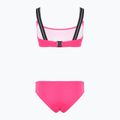 Női kétrészes fürdőruha EA7 Emporio Armani Logo Tape Bikini Top neon rózsaszínű 2