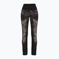Női trekking nadrág Crazy Wonder Magic print farmer fekete
