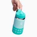 Hydro Flask széles szájú, szalmaszíves fedéllel és bakanccsal ellátott 355 ml-es termikus palack Dew W12BSWBB441 6