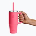 Bögre Hydro Flask Travel Tumbler Clear Lid 710 ml popstar pink 5