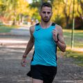 Férfi Joma Record II Tank Top türkiz/fekete futópóló 9