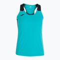 Női Joma Record II Tank Top türkiz/fekete futópóló