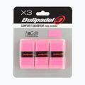 Padelütő markolatborítások Bullpadel GB-1201 Comfort Absorbent 3 pcs. fluor pink