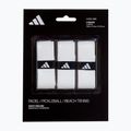 Overgrip-ek padel ütőkhöz adidas Padel Overgrip Set 3 pcs. white