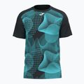 Joma Challenge férfi teniszpóló fekete/türkizkék