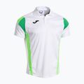 Férfi teniszpóló Joma Montreal fehér/fluor zöld 2