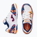 Gyerek focicipő Joma Top Flex Jr IN white-orange 4