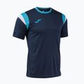 Férfi teniszpóló Joma Terra dark navy/turquoise fluor 3