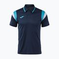 Férfi teniszpóló Joma Terra Polo dark navy/turquoise fluor