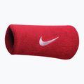 Nike Swoosh dupla széles csuklópántok 2 db egyetemi piros/fehér
