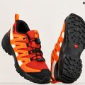 Salomon Xa Pro V8 CSWP piros/fekete/opeppe gyermek túracipő 18