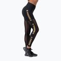Női edző leggings NEBBIA Gold Mesh fekete 8290110