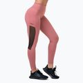 Női edzés leggings NEBBIA Mesh High-Waist régi rózsa