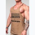 Férfi thermo trikó NEBBIA Washed-Off Stringer Max Out light brown 4