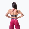 Női edző leggings NEBBIA mosott magas derekú Legacy piros 4