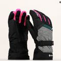 Reusch Flash Gore-Tex gyermek síelő kesztyű fekete/fekete melange/rózsaszín glo 7