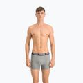 Férfi boxeralsó PUMA Basic 2 db dark grey melange/black 3
