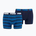Férfi boxeralsó PUMA Heritage Stripe 2db blue