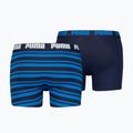Férfi boxeralsó PUMA Heritage Stripe 2db blue 2