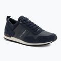Tommy Hilfiger férfi cipő Iconic Leather Suede Mix Runner éjfél